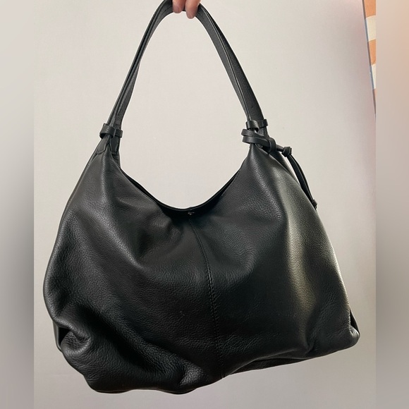 Vince Camuto Corin Pebbled Leather Tote Bag Hobo Black - Picture 4 of 13